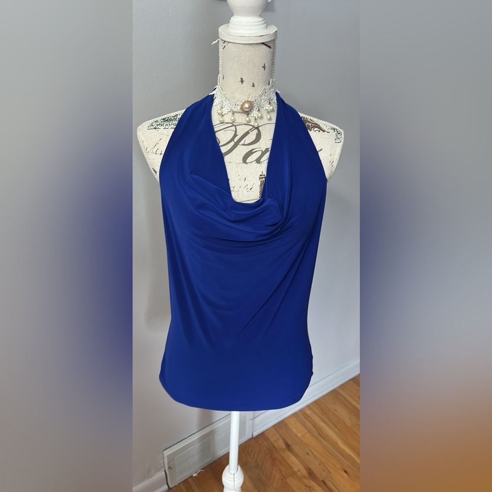White Birch Royal Blue Halter Top